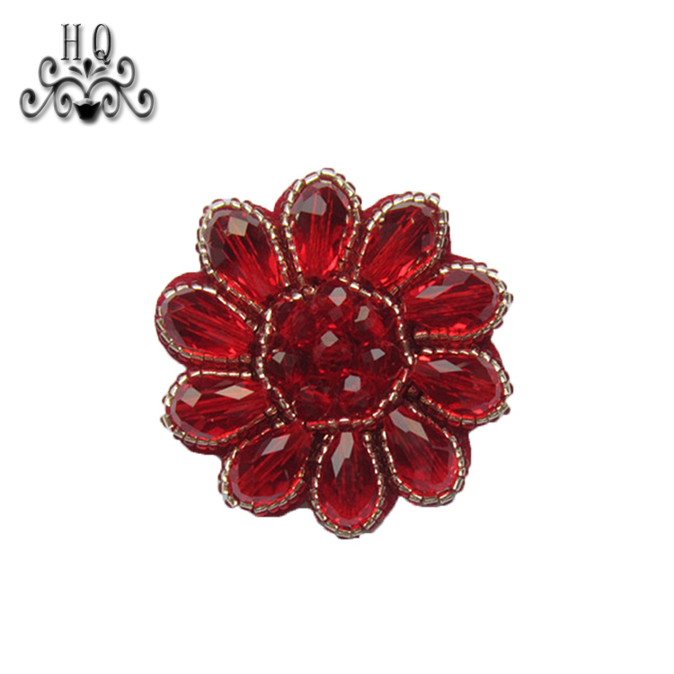 Europe and the United States selling new Bohemia beaded jewelry shoes flower beaded women's shoes slippers sandals shoes flower shoe buckle accessories to sample processing
