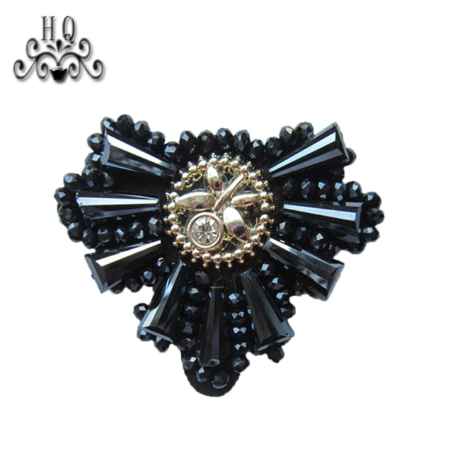 Europe and the United States new Bohemia beaded beaded shoes floral beaded women's shoes slippers children's shoes floral shoe buckle accessories to sample processing