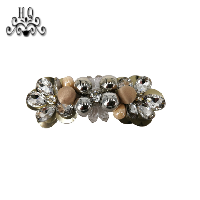 New sales of hand-stitched beaded craft sandals flower shoe material upper shoe buckle accessories