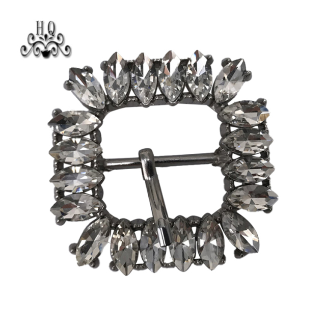 Cross-border explosive metal shoe buckle shoe chain shoe flower zinc alloy shoe flower shoe buckle shoe material accessories glass diamond rhinestones