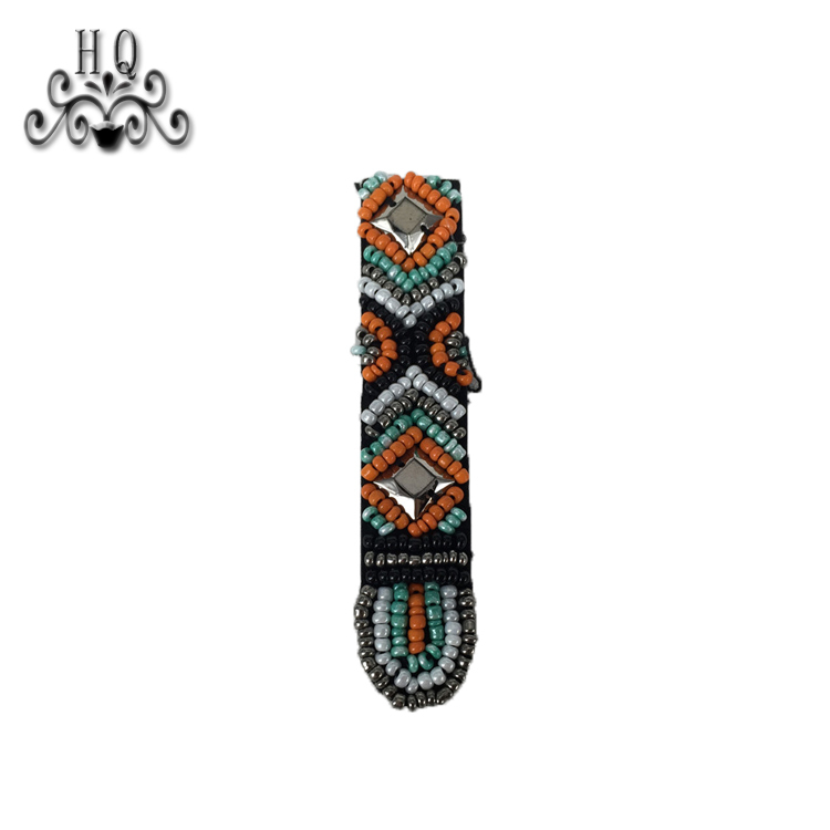Europe and the United States new Bohemia beaded beaded shoes floral beaded women's shoes slippers children's shoes floral shoe buckle accessories to sample processing