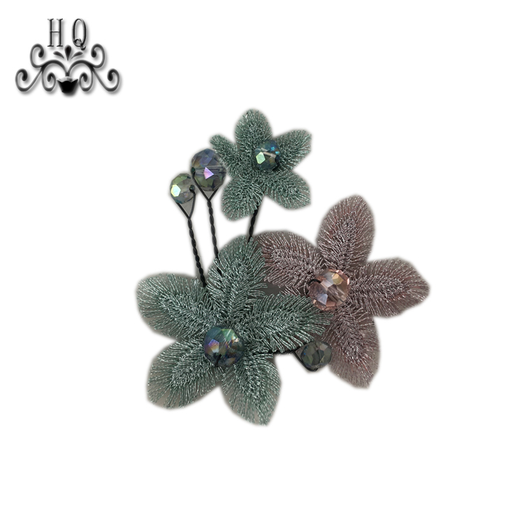 Europe and the United States new Bohemia beaded beaded shoes floral beaded women's shoes slippers children's shoes floral shoe buckle accessories to sample processing