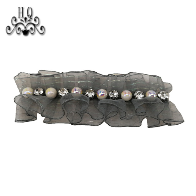 New sales of hand-stitched beaded craft sandals flower shoe material upper shoe buckle accessories