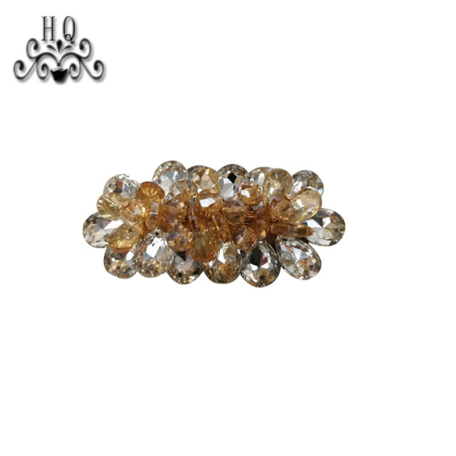 New sales of hand-stitched beaded craft sandals flower shoe material upper shoe buckle accessories