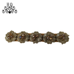 Cross-border explosive cloth flower slippers Women's shoes children's shoes hand stitched bead bead embroidery shoes flower shoe buckle shoe material clothing accessories