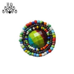 The new hot-selling Bohemian children's shoes shoes flower hand-stitched beads process slippers shoes flower shoe material upper shoe buckle accessories can be customized