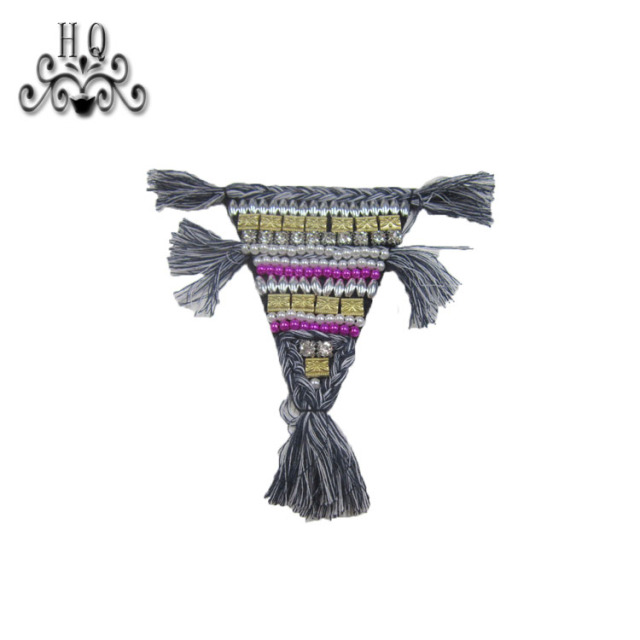 Factory direct selling explosive Bohemia beaded embroidery shoes flower beaded sewing beaded sandals accessories to sample processing custom