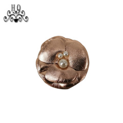 Cross-border explosive women's shoes Children's shoes hand stitched bead bead embroidery shoe buckle shoe materials clothing accessories pearl