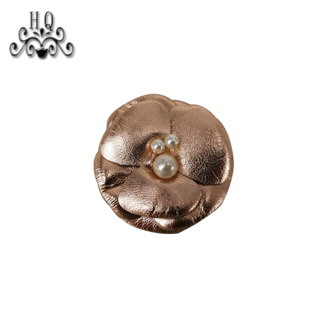 Cross-border explosive women's shoes Children's shoes hand stitched bead bead embroidery shoe buckle shoe materials clothing accessories pearl