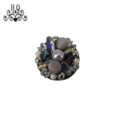 Cross-border explosive women's shoes Children's shoes hand stitched bead bead embroidery shoe buckle shoe materials clothing accessories pearl