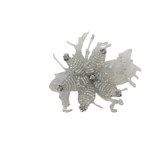 Europe and the United States new Bohemia beaded beaded shoes floral beaded women's shoes slippers children's shoes floral shoe buckle accessories to sample processing