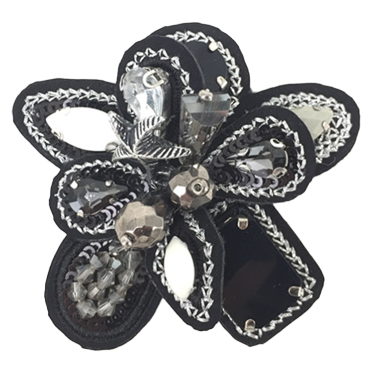 Cross-border explosive Bohemian style women's shoes Children's shoes Hand-beaded embroidery shoes flower shoe buckle Shoe accessories electroembroidered acrylic