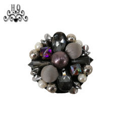 Cross-border explosive women's shoes Children's shoes hand stitched bead bead embroidery shoe buckle shoe materials clothing accessories pearl