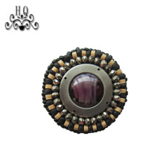 The new hot-selling Bohemian children's shoes shoes flower hand-stitched beads process slippers shoes flower shoe material upper shoe buckle accessories can be customized