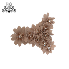 Cross border pop cloth flip-flops Women's shoes Children's shoes hand stitched bead bead embroidery shoes flower shoe buckle shoe material clothing accessories