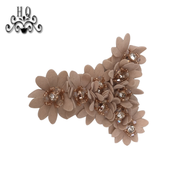 Cross border pop cloth flip-flops Women's shoes Children's shoes hand stitched bead bead embroidery shoes flower shoe buckle shoe material clothing accessories