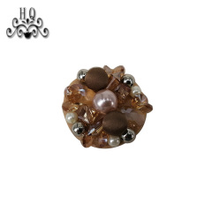 Cross-border explosive women's shoes Children's shoes hand stitched bead bead embroidery shoe buckle shoe materials clothing accessories pearl