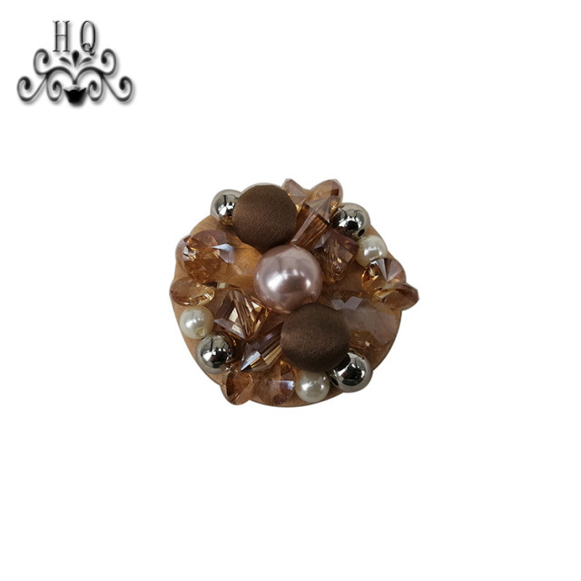 Cross-border explosive women's shoes Children's shoes hand stitched bead bead embroidery shoe buckle shoe materials clothing accessories pearl