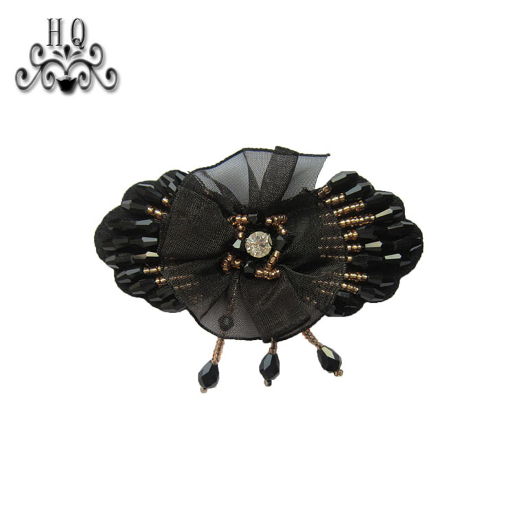 Europe and the United States new Bohemia beaded beaded shoes floral beaded women's shoes slippers children's shoes floral shoe buckle accessories to sample processing