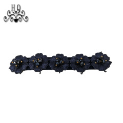 Cross-border explosive cloth flower slippers Women's shoes children's shoes hand stitched bead bead embroidery shoes flower shoe buckle shoe material clothing accessories