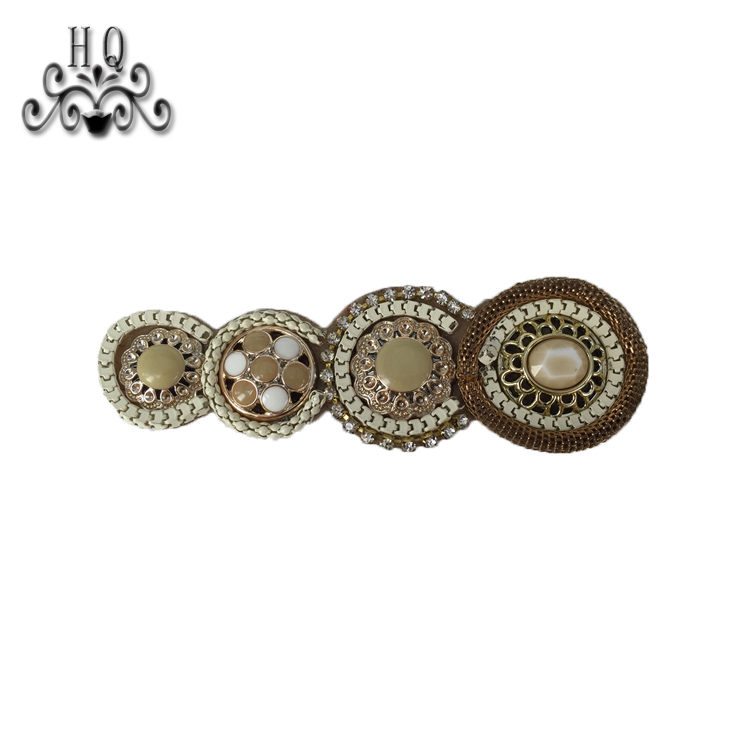 Cross-border explosive Bohemian style women's shoes zipper children's shoes Hand-beaded embroidery shoes Floral shoe buckle Shoe accessories electroembroidered acrylic
