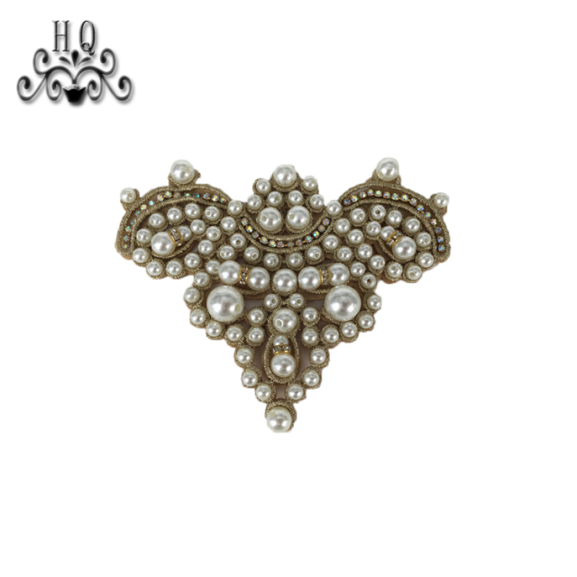 Cross-border explosive hand-stitched beaded beaded women's shoes children's shoes beaded embroidery shoes buckle shoes accessories acrylic