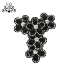 Cross-border explosive hand-stitched beaded beaded women's shoes children's shoes beaded embroidery shoes buckle shoes accessories acrylic