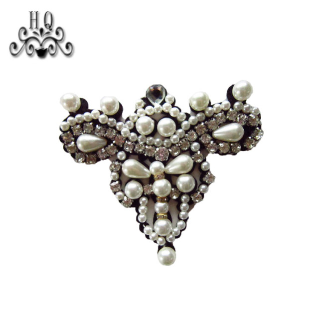 Cross-border explosive hand-stitched beaded beaded women's shoes children's shoes beaded embroidery shoes buckle shoes accessories acrylic