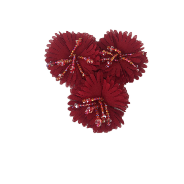 Europe and the United States new Bohemia beaded beaded shoes floral beaded women's shoes slippers children's shoes floral shoe buckle accessories to sample processing