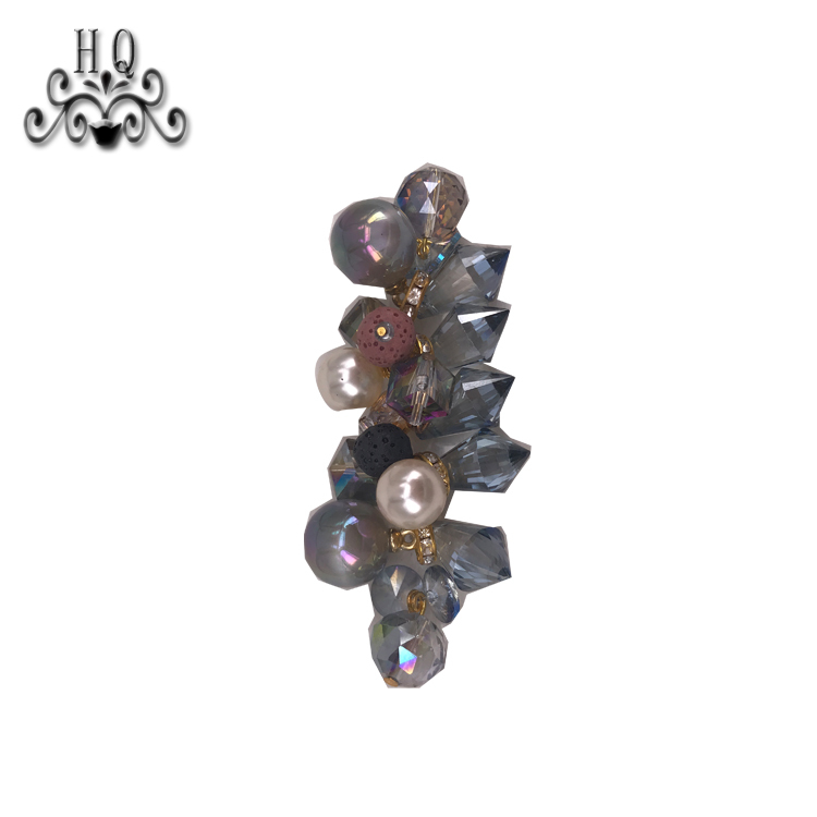 New sales of hand-stitched beaded craft sandals flower shoe material upper shoe buckle accessories