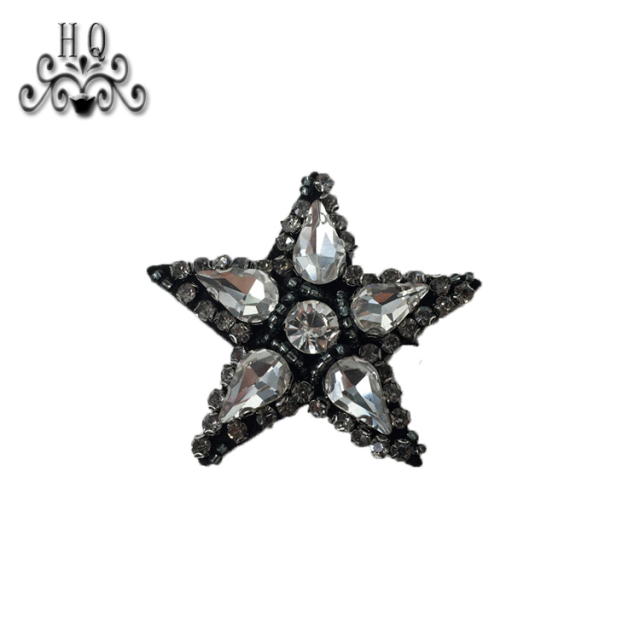 Europe and the United States new Bohemia beaded five-pointed star beaded embroidered shoes flower beaded women's shoes slippers children's shoes flower shoe buckle accessories to sample processing