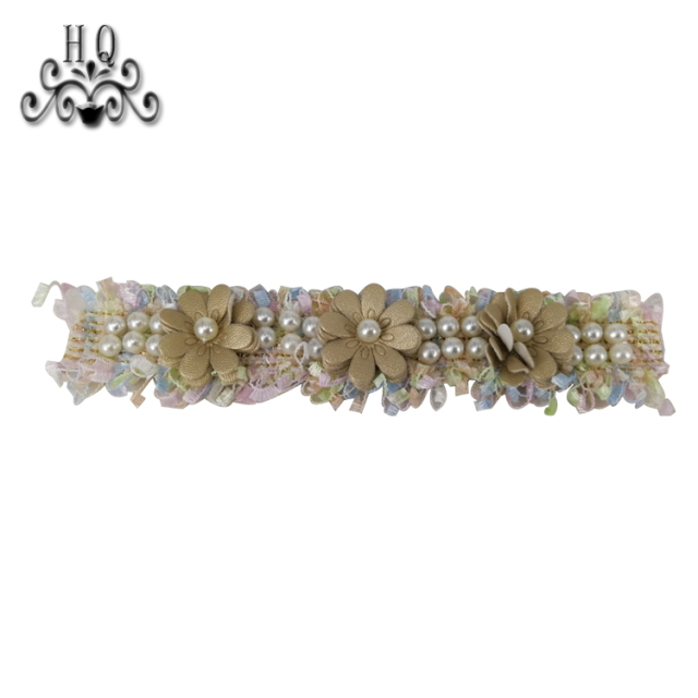 New sales of hand-stitched beaded craft sandals flower shoe material upper shoe buckle accessories