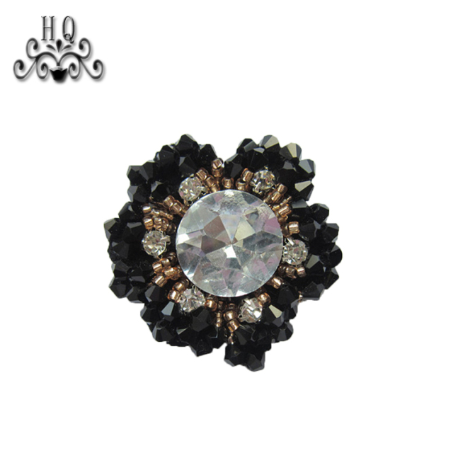 Europe and the United States new Bohemia beaded beaded shoes floral beaded women's shoes slippers children's shoes floral shoe buckle accessories to sample processing