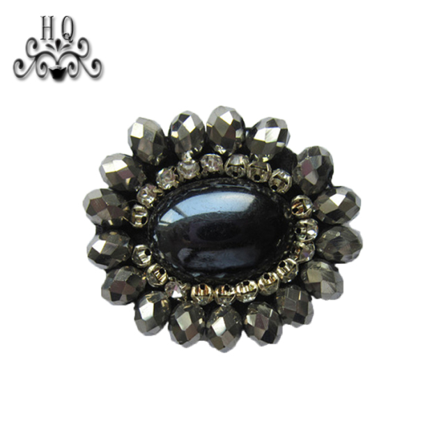 Europe and the United States new Bohemia beaded beaded shoes floral beaded women's shoes slippers children's shoes floral shoe buckle accessories to sample processing