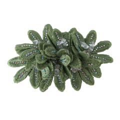 Europe and the United States new Bohemia beaded beaded shoes floral beaded women's shoes slippers children's shoes floral shoe buckle accessories to sample processing