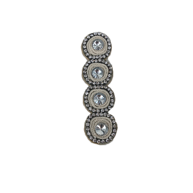 Europe and the United States new Bohemia beaded beaded shoes floral beaded women's shoes slippers children's shoes floral shoe buckle accessories to sample processing