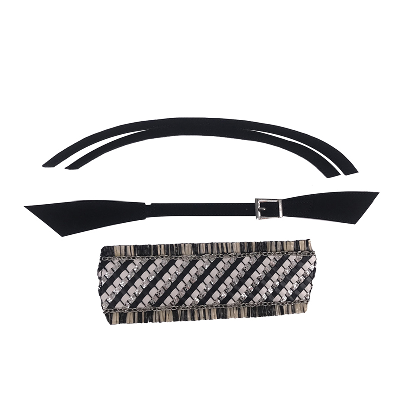 The new PU material braided summer women's sandals upper semi-finished products wholesale processing customization