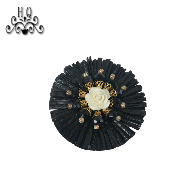Europe and the United States new Bohemia beaded beaded shoes floral beaded women's shoes slippers children's shoes floral shoe buckle accessories to sample processing