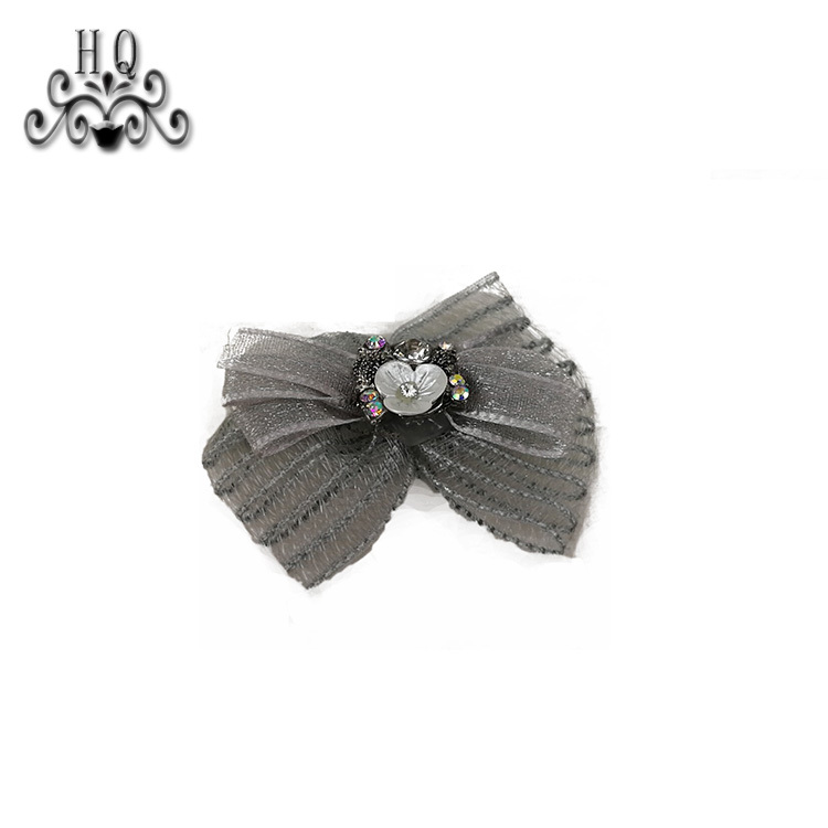 Europe and the United States new yarn spinning fashion shoes cloth flower beaded women's shoes slippers children's shoes flower shoe buckle accessories to sample processing custom