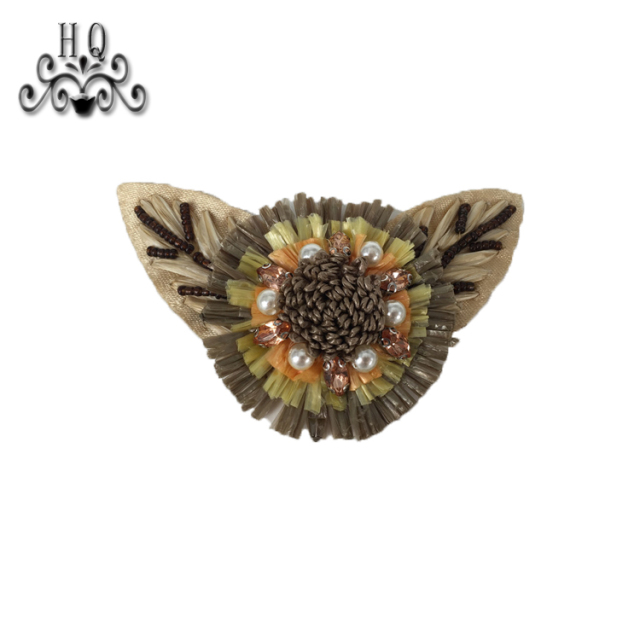 New sales of hand-stitched beaded craft sandals flower shoe material upper shoe buckle accessories