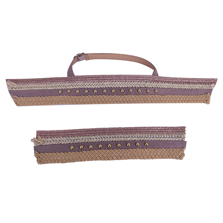The new PU material braided summer women's sandals upper semi-finished products wholesale processing customization