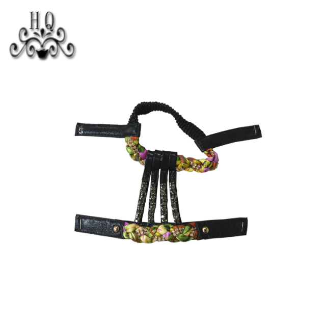 Hot new braided laser spot hot diamond jewelry women sandals upper semi-finished wholesale processing customization