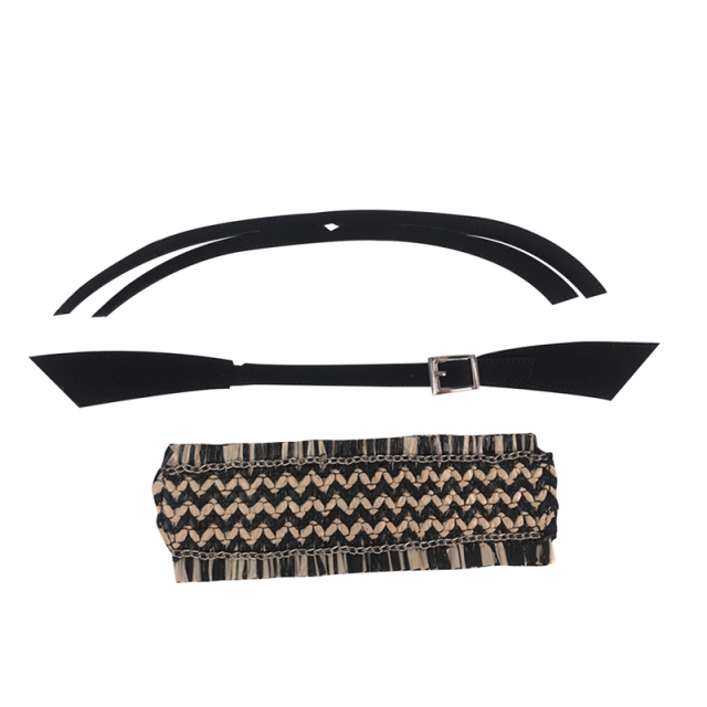 The new PU material braided summer women's sandals upper semi-finished products wholesale processing customization