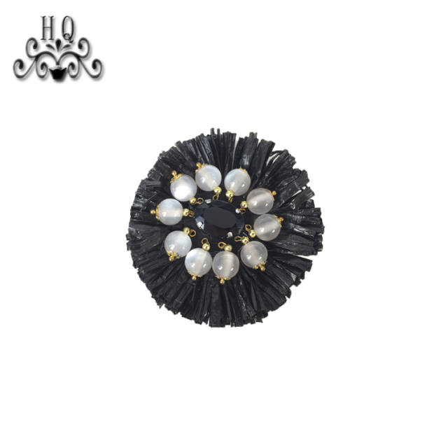 New sales of hand-stitched beaded craft sandals flower shoe material upper shoe buckle accessories