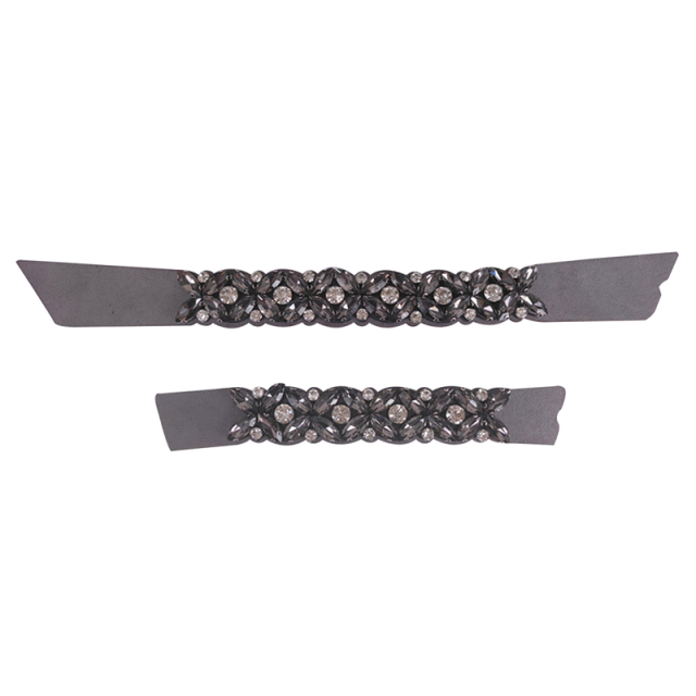 2021 new stitched bead chain shoe material female fashion jewel inlaid sandal upper semi-finished products to sample processing custom