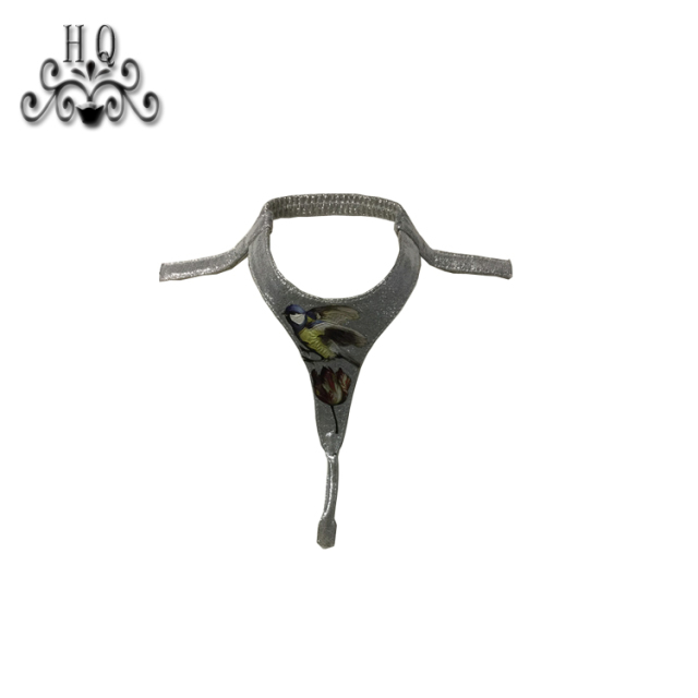 2021 new stitched bead chain shoe material female fashion jewel inlaid sandal upper semi-finished products to sample processing custom