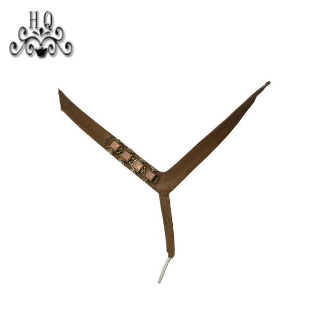 2021 new stitched bead chain shoe material female fashion jewel inlaid sandal upper semi-finished products to sample processing custom