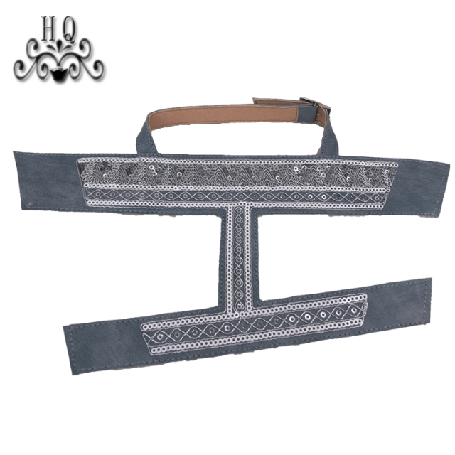 2021 new stitched bead chain shoe material female fashion jewel inlaid sandal upper semi-finished products to sample processing custom