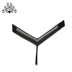 2021 new stitched bead chain shoe material female fashion jewel inlaid sandal upper semi-finished products to sample processing custom