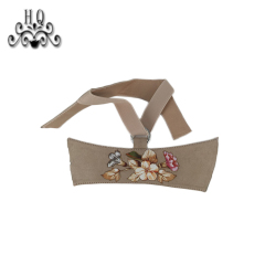 2021 new stitched bead chain shoe material female fashion jewel inlaid sandal upper semi-finished products to sample processing custom